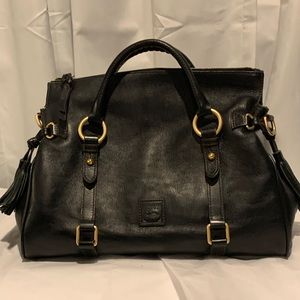 Dooney & Bourke’s best seller: Italian black leather, the Florentine Satchel